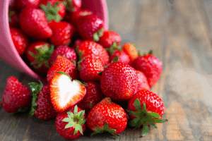 Ripe strawberries showing vibrant red harvest quality