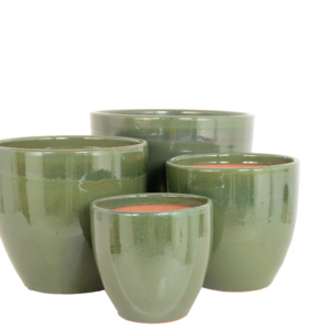 green cermatic pots