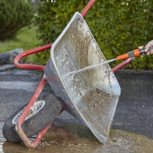A practical Gardena Profi Adjustable Spray Nozzle for both rinsing and watering