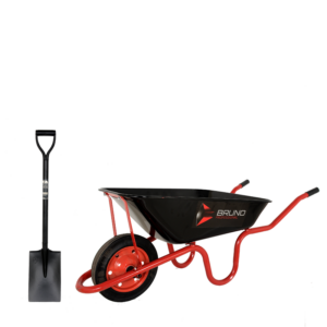 Bruno Wheelbarrow Plus Spade sold by Lifestyle Home Garden for outdoor tasks
