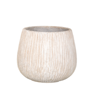White Coconut decorative pot supplied by Lifestyle Home Garden