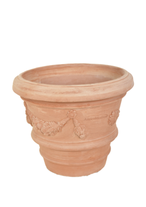 Pot Vaso Imprunetino Festonato Terracotta